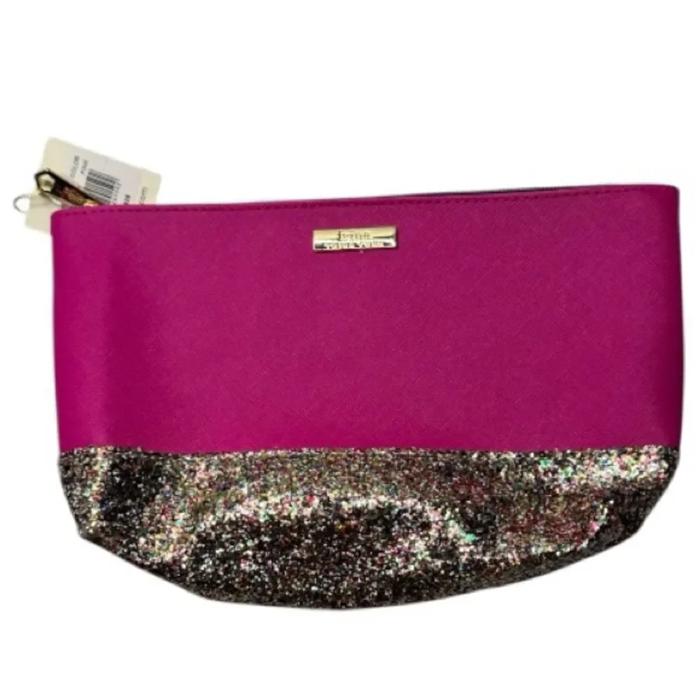 Trina Turk Glitter Cosmetic‎ Bag. NWT.